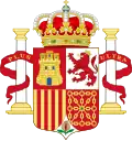 Coat of arms of the Realm, Provisional Government, Pillars of Hercules variant (1868–1870)