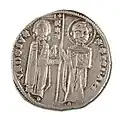 Dinar of King Stefan Milutin (r. 1282–1321).