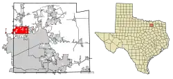 Location of Prosper in Collin County, Texas