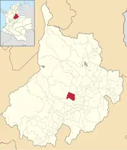 Location of the municipality and town of Hato, Santander in the Santander Department of Colombia.