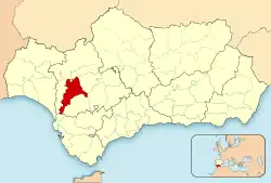 Location of Comarca Metropolitana de Sevilla