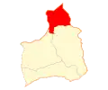 Map of General Lagos commune in Arica and Parinacota Region