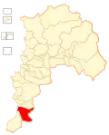 Location of San Pedro commune in the Valparaíso Region