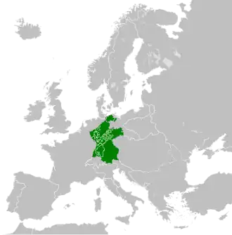 The Confederation of the Rhine in 1812
