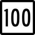 Route 100 marker