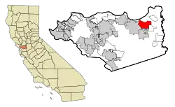 Location in Contra Costa County and the state of California