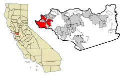 Location in Contra Costa County