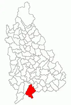 Location in Dâmbovița County