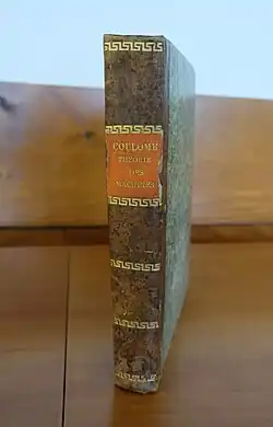 1821 copy of Théorie des machines simples