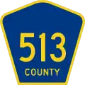 County Route 513 marker