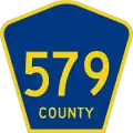 County Route 579 marker