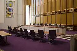 The No. 1 Courtroom, used for all cases that require a full bench of seven justices[131]