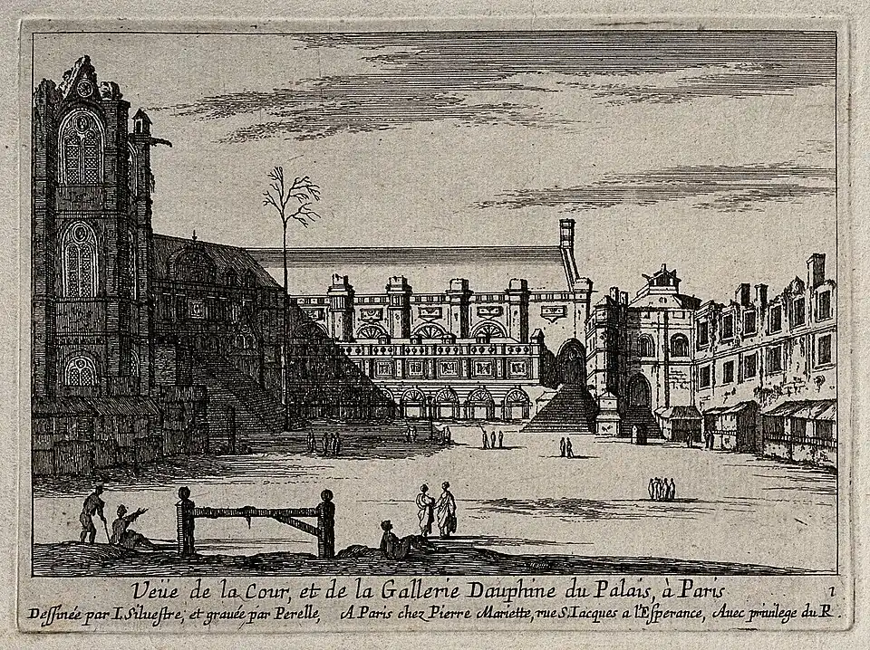 Sainte-Chapelle and Grande-Salle, by Israel Silvestre, mid-17th century