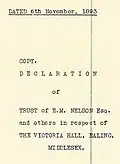 1893 Declaration of Trust