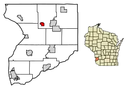 Location of Mount Sterling in Crawford County, Wisconsin.