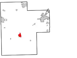 Location within Creek County, and the state of Oklahoma