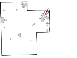 Location within Creek County, and the state of Oklahoma