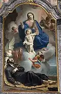 Giuseppe Peroni, The Virgin and St. Francis Xavier, oil on canvas, 1760