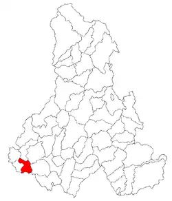 Location in Harghita County