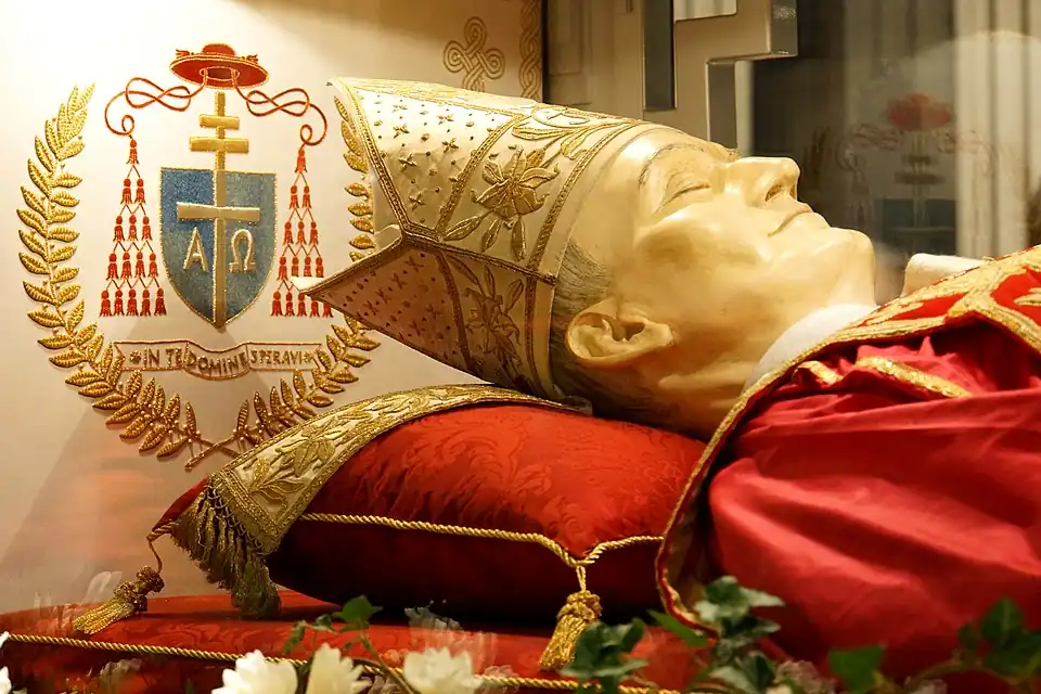 Close up of the sarcophagus