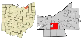 Location in Cuyahoga County, Ohio