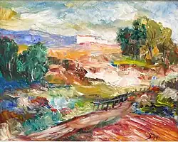 Paesaggio Landscape (ca.1968), 16 x 19.7in, Private Collection
