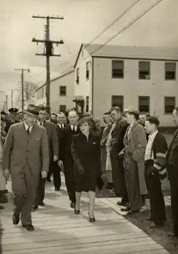 Mary Pickford visits Ajax in 1943