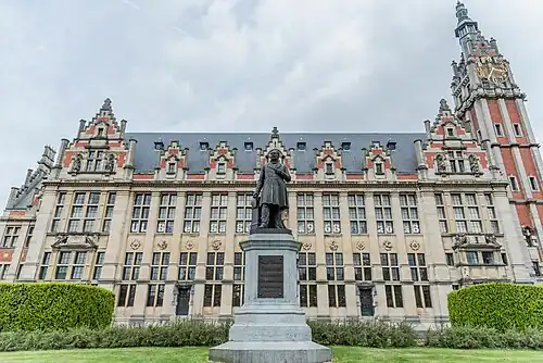 The main building on the Solbosch/Solbos campus of the Université libre de Bruxelles (ULB), located in the City of Brussels close to Ixelles