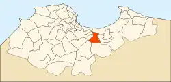 Location of El Harrach in Algiers Province