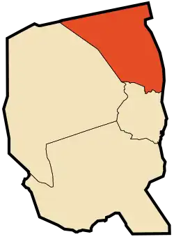 Location of Debdeb Commune within Illizi Province