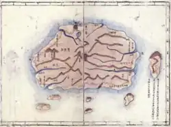 Kim Jeong-ho "Daedongyeojido" (1861): Ulleungdo (鬱陵島) and Usando (于山)