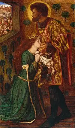Saint George and Princess Sabra by Dante Gabriel Rossetti, 1862