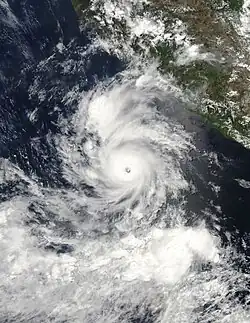 The small Hurricane Darby situated south of Mexico on June 25