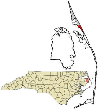 Location in Dare County, North Carolina