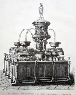 Perfume fountain for the Dutch contribution to the Centennial Exposition in 1876