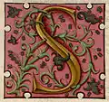 Lettrine S, f.54v.