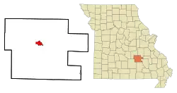 Location of Salem, Missouri