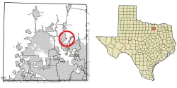 Location of Lincoln Park in Denton County, Texas