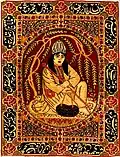 Dervish Azerbaijani rug, XIX c. Tabriz school, State Museum of Azerbaijan Carpet and Applied Art