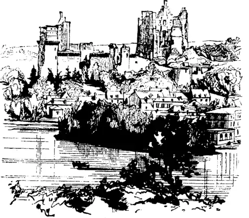 Drawing by VLD of the Château de Pierrefonds before restoration
