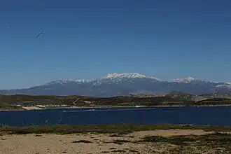 A view of the San Jacinto mountains from Diamond Valley Lake