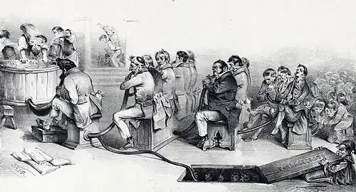 Digestion of the Budget: Administrative, Political, Moral and above all Economic Work (1832), La Caricature, No. 82, 16.7 x 31&nbsp;cm