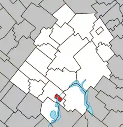 Location within Les Appalaches RCM