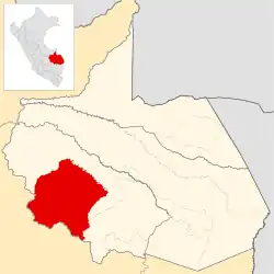 Location of Manu in Manu Province
