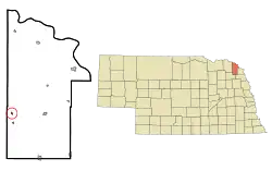 Location of Dixon, Nebraska