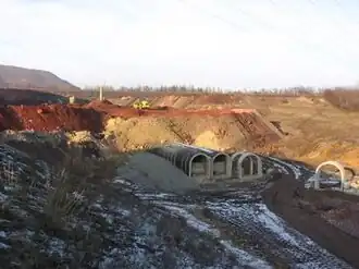 One of the construction sites