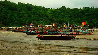 Fishing Canoes in Down Beach, Limbe