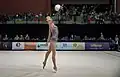 Rolling the ball along the arm (Viktoria Mazur)