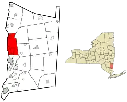 Location within Dutchess County and the state of New York