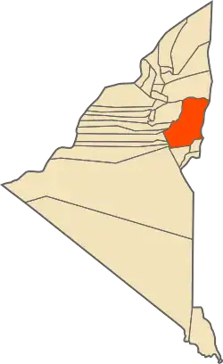 Location of Timokten commune within Adrar Province